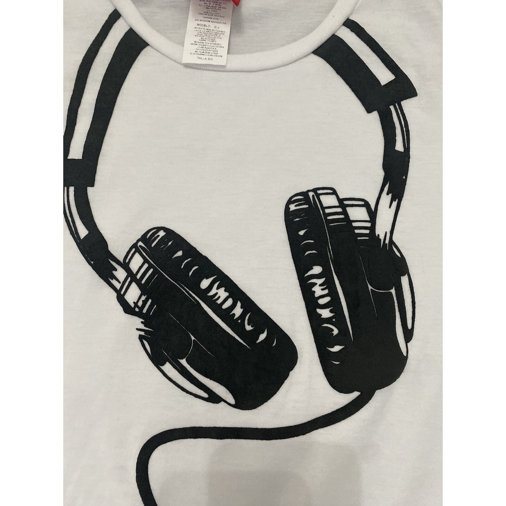 Coco Bongo TShirt Mens L White I'm A Dj In Coco Bongo Headphones Graphic - Picture 3 of 6